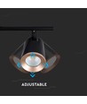 12W LED væglampe 4000K sort