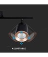 18W LED Væglampe 4000K Sort