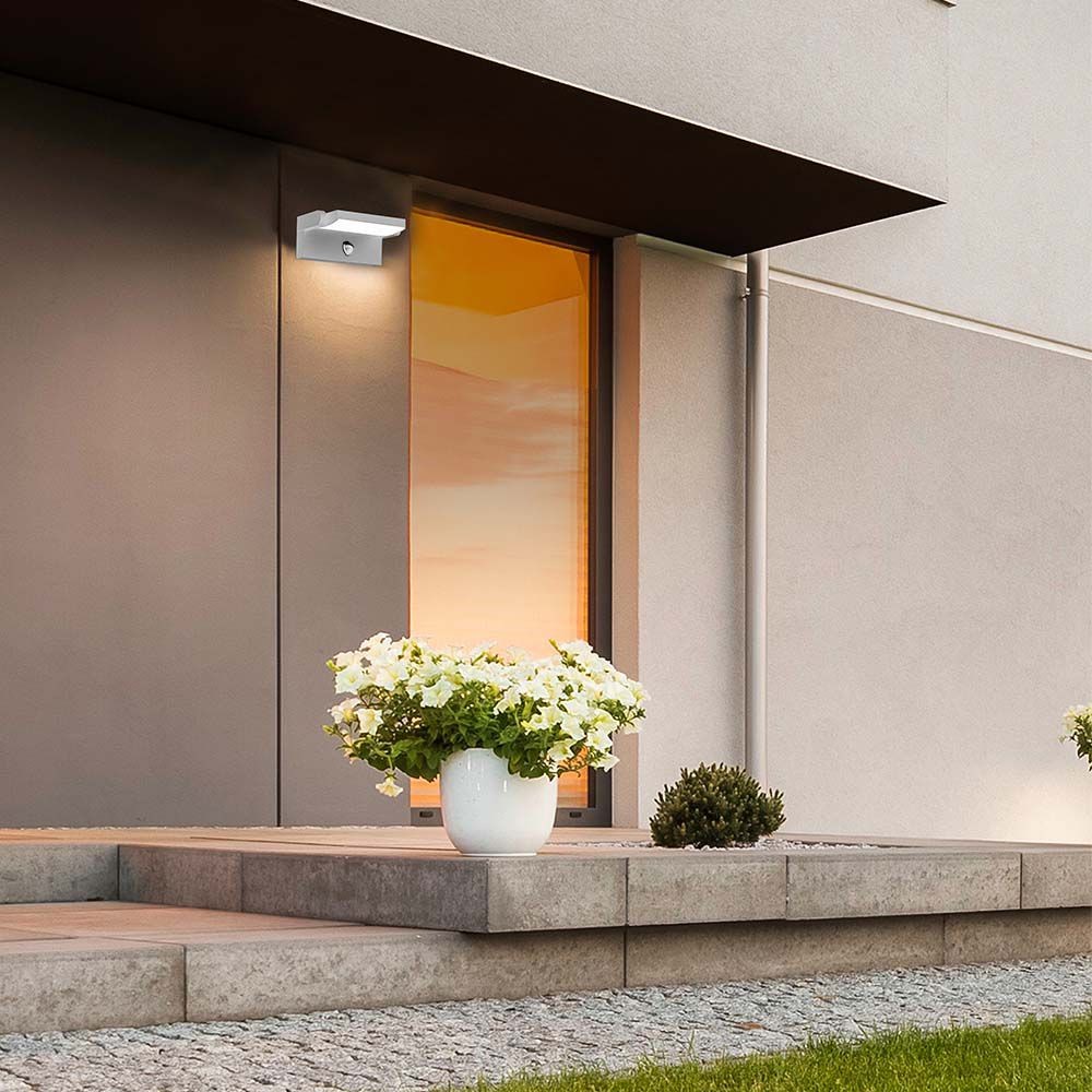 17W LED Væglampe - Med Sensor, 4000K, Hvid Hus, IP65 - Kulør : Neutral