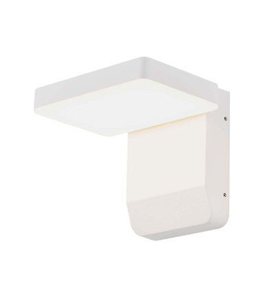 17W Væglampe LED - 3000K, hvid, kvadratisk, IP65