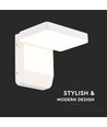 17W Væglampe LED - 3000K, hvid, kvadratisk, IP65