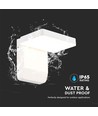17W Væglampe LED - 3000K, hvid, kvadratisk, IP65