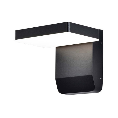 17W LED Væglampe 4000K Sort - Kvadratisk, IP65