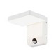 17W LED Væglampe - 4000K, hvid, firkantet, sensor, IP65