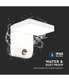 17W LED væglampe med sensor, hvid - 2580lm, IP65, 4000K, firkantet, PIR sensor
