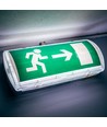 V-Tac Nødbelysning / Exit skilt, 3W - Udgangslys, inkl. batteri og piktogrammer, Fjernbetjening til trådløs test