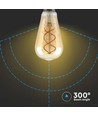 ST64 kultrådspære 5W - 1800K, Ravfarvet Glas, Dæmpbar