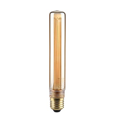 E27 2W T30 LED art filament pære - 1800K, amber glas, vintage effekt, laser gravering