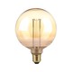 E27 4W G125 Art Filament LED pære - Amber glas, 1800K, laser graveringer, varm hvid filament