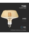 E27 8W LED filament pære - Amber glas, 620lm, 1800K, 300° lysspredning