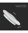 Rund LED Overfladependel 78W - Designer, Farveskiftende, 750x130, Dæmpbar, Hvid