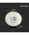 200W LED high bay, 185lm/W - Meanwell driver, 4000K, dæmpbar, 5 års garanti