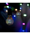 3D LED Pære 3W E27 - Stjerne effekt, 3000K