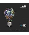 3D LED Pære 3W E27 - Stjerne effekt, 3000K