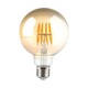 V-Tac G95 8W LED globepære - Kultråd, Ø9,5 cm, ravfarvet glas, ekstra varm hvid, 2200K, E27