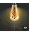 ST64 kultrådspære 5W - 1800K, Ravfarvet Glas
