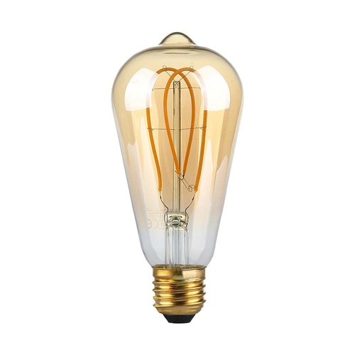 ST64 Lang Kultrådspære 5W - 1800K, Amberglas