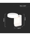 17W Rund LED væglampe - IP65, hvid, 2500lm, 4000K, facadebelysning