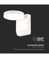 17W Rund LED væglampe - IP65, hvid, 2500lm, 3000K, facadebelysning