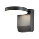 17W Væglampe - LED, 3000K, Sort hus, Rund, IP65