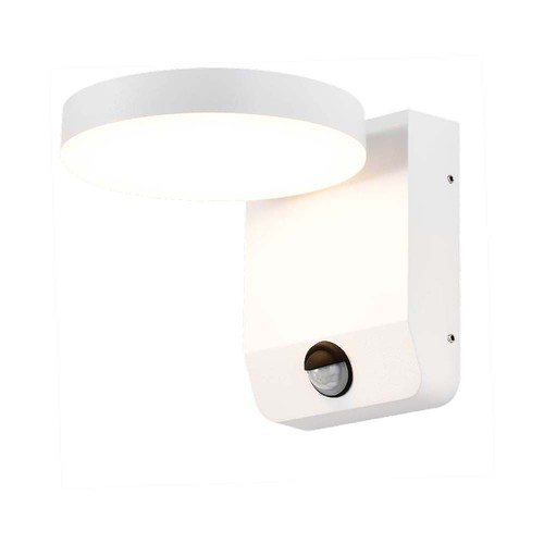 17W LED Væglampe - 3000K, Hvid Hus, Rundt, IP65