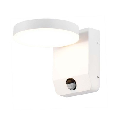 17W LED Væglampe - 3000K, Hvid Hus, Rundt, IP65