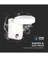 17W LED væglampe med sensor, rund - IP65, hvid, PIR bevægelsessensor, 2480lm, udendørs/indendørs