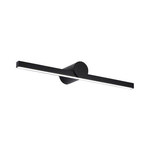 LED spejllampe 10W - 3000K, sort hus