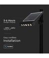 8W LED solcelle væglampe med sensor - 950lm, 3000K, IP65, 4000mAh batteri