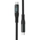 1m USB til Type C kabel - Sort, til hjemmet og kontoret