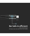 1m USB til Type C kabel - Sort, til hjemmet og kontoret
