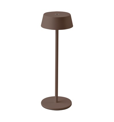 Opladelig LED bordlampe Inde/ude - Cortenfarvet, touch dæmpbar, 3000K, IP54