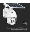 HD Smart 4G Solcelle PTZ kamera med PIR sensor - Full HD, 360° pan-tilt, hvid, inkl. solcellepanel