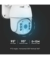 HD Smart 4G Solcelle PTZ kamera med PIR sensor - Full HD, 360° pan-tilt, hvid, inkl. solcellepanel