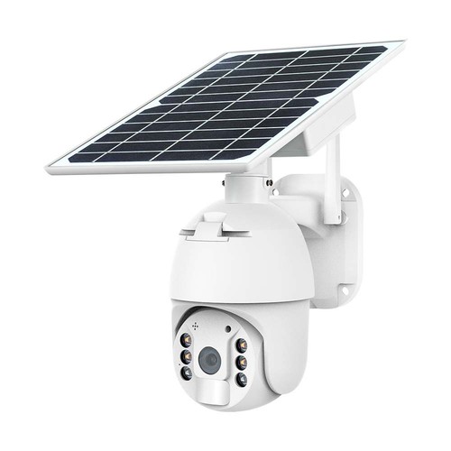 WiFi HD Smart Solar Energi PTZ Kamera - Sensor, Hvid, Hus