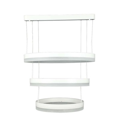 80W LED lysekrone pendel - 3-trin dæmpbar, 3000K, hvid, 360 grader lysspredning