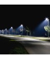 100W LED gadelygte - Samsung Chip, 4000K, grå hus
