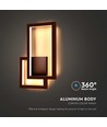 20W moderne LED væglampe - Cortenfarvet, 360°, 2400lm, IP20, 3000K, inkl. lyskilde