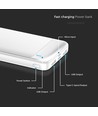 10.000mAh hurtigoplader - powerbank, hvid