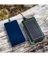 10.000mAh Solar trådløs oplader powerbank - sort