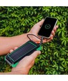 10.000mAh Solar trådløs oplader powerbank - sort
