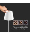 LED 4W lampe - 4400mA, batteri, 3000K, IP54, hvid hus