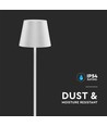 LED 4W lampe - 4400mA, batteri, 3000K, IP54, hvid hus