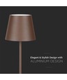 LED lampe 4W - 4400mA batteri, 3000K, IP54, Corten hylster