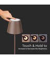 LED lampe 4W - 4400mA batteri, 3000K, IP54, Corten hylster