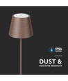 LED lampe 4W - 4400mA batteri, 3000K, IP54, Corten hylster