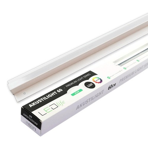 Outlet: 90 cm LED Troldtekt Skinne - 27W, Akustilight, Planforsænket, 24V