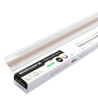 LED Troldtekt Skinne 90 cm - 27W, Akustilight, Planforsænket, 24V