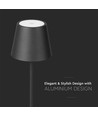 LED 4W - 4400mA batteri, 3000K, IP54, sort hus