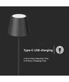 LED 4W - 4400mA batteri, 3000K, IP54, sort hus